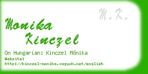 monika kinczel business card